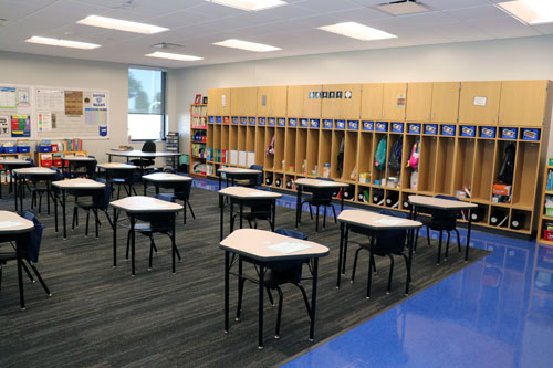New elementary school classroom, Danville Elementary, construction management agency project